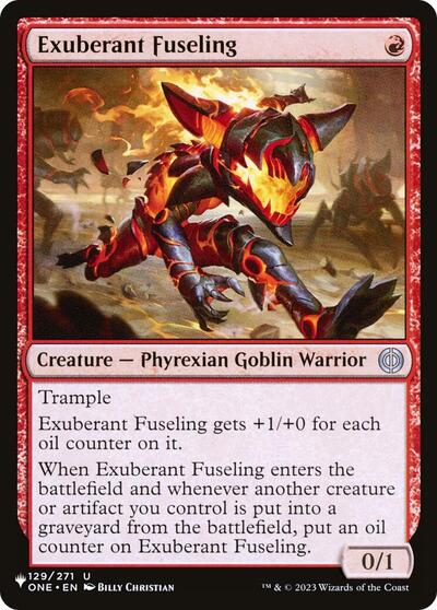 Exuberant Fuseling (LIST) #ONE-129 Uncommon (Lightly Played) The List Reprints Magic: The Gathering: 2026