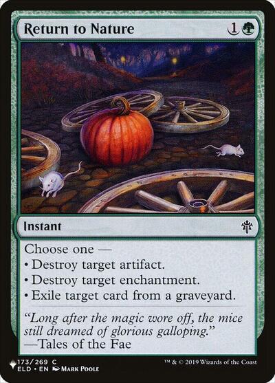 Return to Nature (LIST) #ELD-173 Common (Lightly Played) The List Reprints Magic: 2026