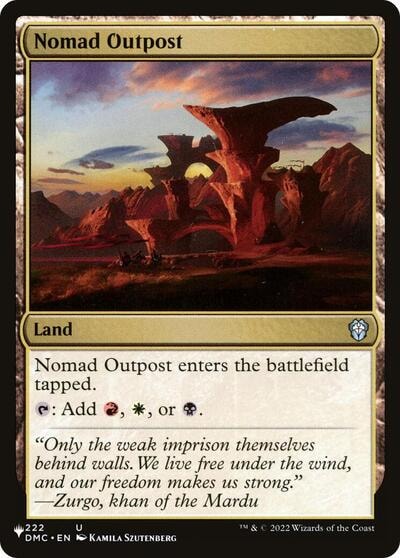 Nomad Outpost (LIST) #222/048 Uncommon (Lightly Played) The List Reprints Magic: The Gathering: 2026