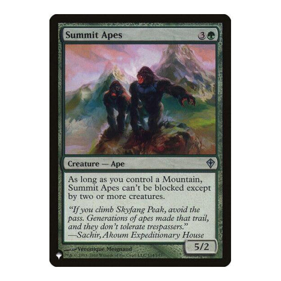 Summit Apes (LIST) #114/145 Uncommon (Lightly Played) The List Reprints Magic: The Gathering: 2026