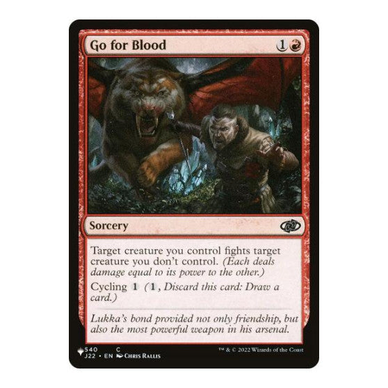 Go for Blood (LIST) #540/051 Common (Lightly Played) The List Reprints Magic: The Gathering: 2026