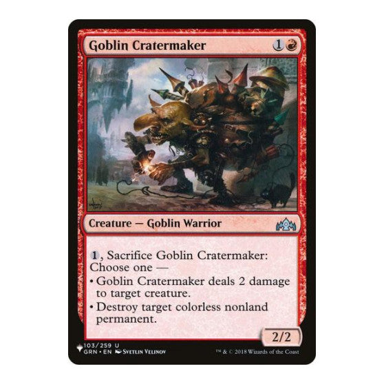 Goblin Cratermaker (LIST) #103/259 Uncommon (Lightly Played) The List Reprints Magic: The Gathering: 2026