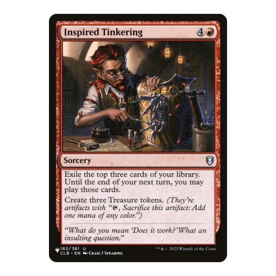 Inspired Tinkering (LIST) #183/361 Uncommon (Lightly Played) The List Reprints Magic: The Gathering: 2026