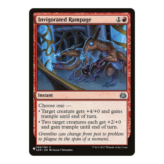 Invigorated Rampage (LIST) #086/184 Uncommon (Lightly Played) The List Reprints Magic: The Gathering: 2026