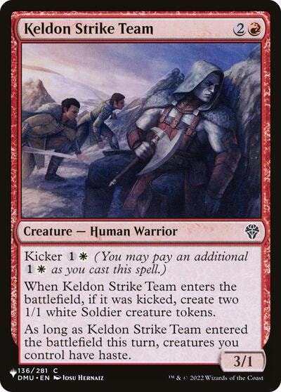 Keldon Strike Team (LIST) #136/281 Common (Lightly Played) The List Reprints Magic: The Gathering: 2026