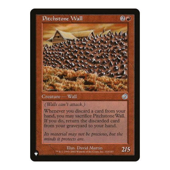 Pitchstone Wall (LIST) #110/143 Uncommon (Lightly Played) The List Reprints Magic: The Gathering: 2026