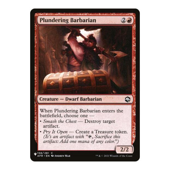 Plundering Barbarian (LIST) #158/281 Common (Lightly Played) The List Reprints Magic: The Gathering: 2026