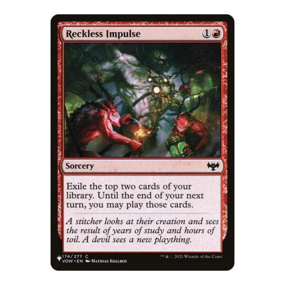 Reckless Impulse (LIST) #174/277 Common (Lightly Played) The List Reprints Magic: The Gathering: 2026