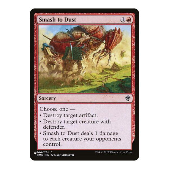 Smash to Dust (LIST) #144/281 Common (Lightly Played) The List Reprints Magic: The Gathering: 2026