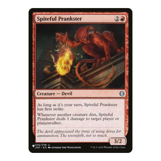 Spiteful Prankster (LIST) #026/078 Uncommon (Lightly Played) The List Reprints Magic: The Gathering: 2026