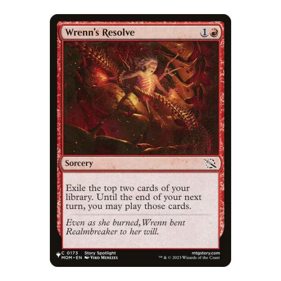 Wrenn's Resolve (LIST) #0173 Common (Lightly Played) The List Reprints Magic: The Gathering: 2026