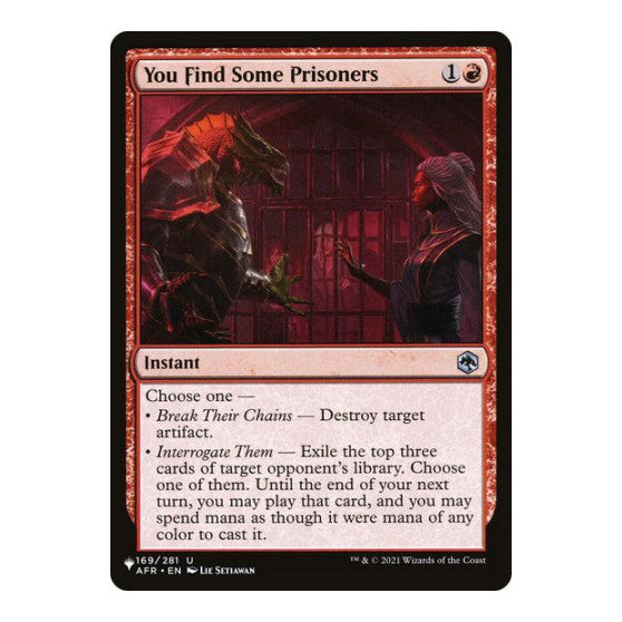 You Find Some Prisoners (LIST) #169/281 Uncommon (Lightly Played) The List Reprints Magic: The Gathering: 2026