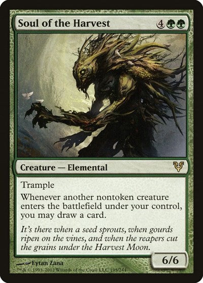 Soul of the Harvest (AVR) #195 Rare (Lightly Played) Avacyn Restored Magic: The Gathering: 2012