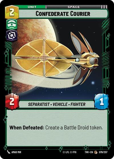 Confederate Courier (TWI) #079/257 Common (Near Mint) Twilight of the Republic Star Wars: Unlimited: 2024