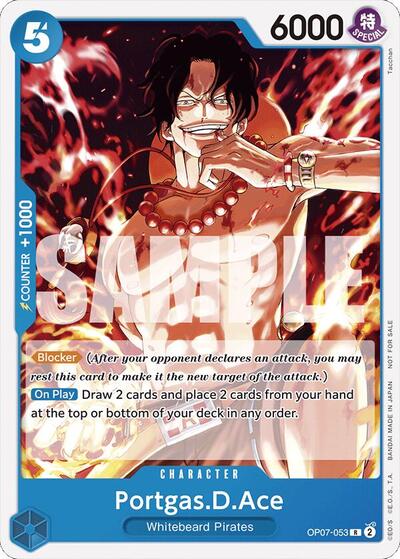 Portgas.D.Ace (Tournament Pack 2024 Oct.-Dec.) (OP-PR) #OP07-053 Rare (Near Mint) One Piece Promotion Cards One Piece Card Game: 2022
