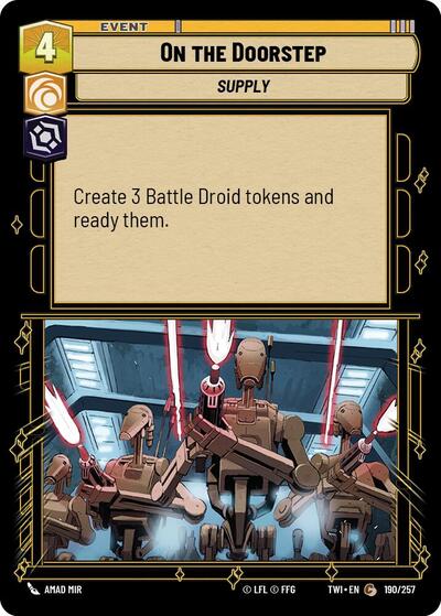 On The Doorstep (TWI) #190/257 Common (Near Mint) Twilight of the Republic Star Wars: Unlimited: 2024