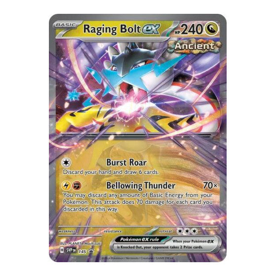 Raging Bolt ex - 145 (SVP) #145 Promo (Holofoil Near Mint) SV: Scarlet & Violet Promo Cards Pokemon: 2023