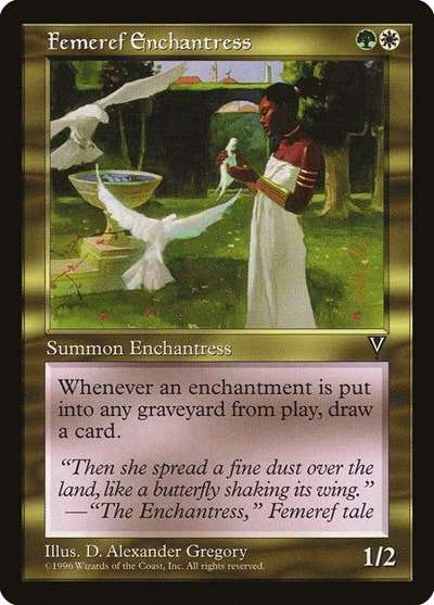 Femeref Enchantress (VIS) #129 Rare (Lightly Played) Visions Magic: The Gathering: 1997