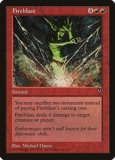 Fireblast (VIS) #79 Common (Moderately Played) Visions Magic: The Gathering: 1997