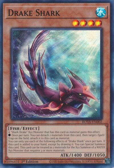 Drake Shark (ROTA) #ROTA-EN002 Super Rare (1st Edition Near Mint) Rage of the Abyss YuGiOh: 2024