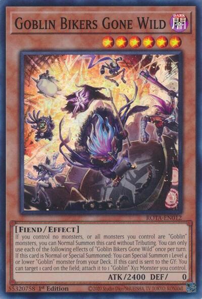 Goblin Bikers Gone Wild (ROTA) #ROTA-EN012 Super Rare (1st Edition Near Mint) Rage of the Abyss YuGiOh: 2024