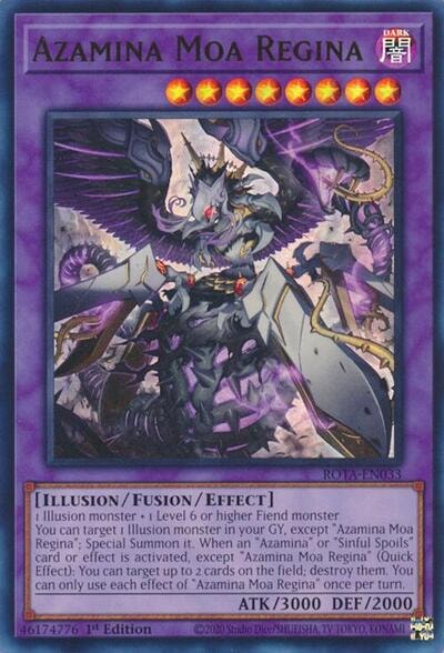 Azamina Moa Regina (ROTA) #ROTA-EN033 Ultra Rare (1st Edition Near Mint) Rage of the Abyss YuGiOh: 2024