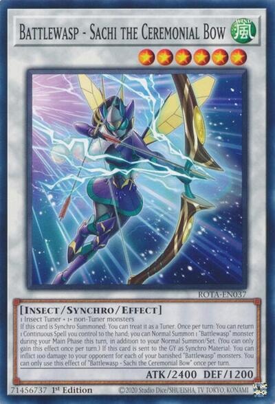 Battlewasp Sachi the Ceremonial Bow (ROTA) #ROTA-EN037 Common (1st Edition Near Mint) Rage of the Abyss YuGiOh: 2024