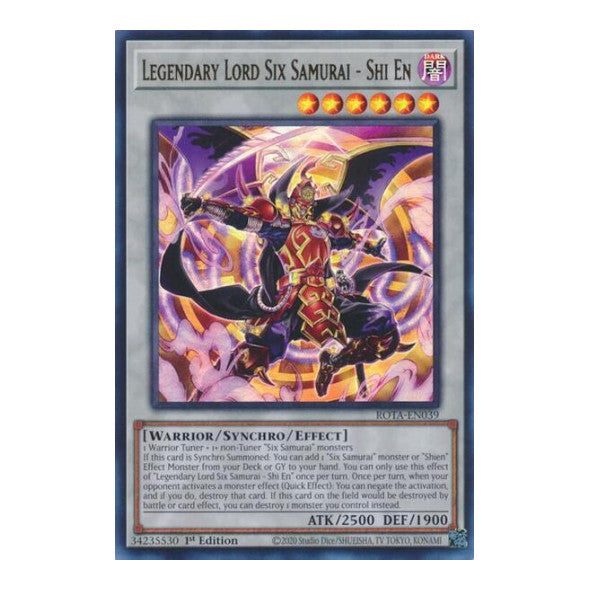 Legendary Lord Six Samurai - Shi En (ROTA) #ROTA-EN039 Ultra Rare (1st Edition Near Mint) Rage of the Abyss YuGiOh: 2024