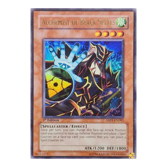Alchemist of Black Spells (UTR) (ABPF) #ABPF-EN082 Ultimate Rare (Unlimited Damaged) Absolute Powerforce YuGiOh: 2010