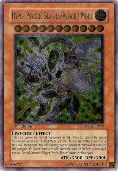 Hyper Psychic Blaster/Assault Mode (UTR) (CRMS) #CRMS-EN020 Ultimate Rare (Unlimited Damaged) Crimson Crisis YuGiOh: 2009