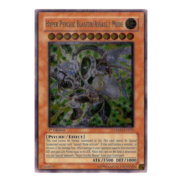 Hyper Psychic Blaster/Assault Mode (UTR) (CRMS) #CRMS-EN020 Ultimate Rare (Unlimited Damaged) Crimson Crisis YuGiOh: 2009