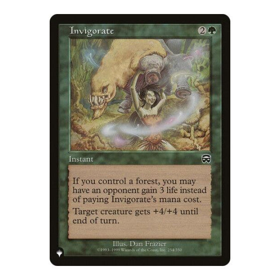 Invigorate (MMQ) (LIST) #254/350 Common (Heavily Played) The List Reprints Magic: The Gathering: 2026