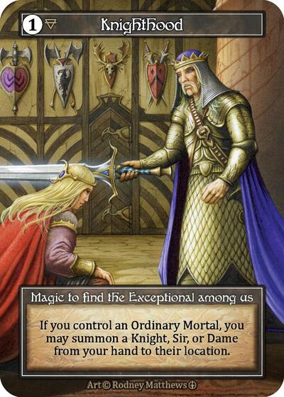 Knighthood Foil (ART) Exceptional (Foil Near Mint) Arthurian Legends Sorcery: Contested Realm: 2024