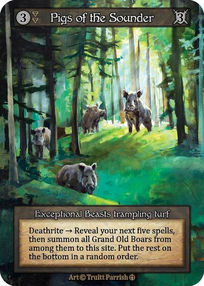 Pigs of the Sounder (ART) Exceptional (Near Mint) Arthurian Legends Sorcery: Contested Realm: 2024