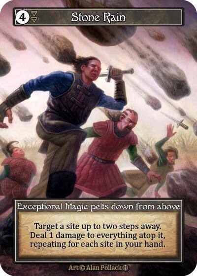 Stone Rain (Foil) (ART) Exceptional (Foil Near Mint) Arthurian Legends Sorcery: Contested Realm: 2024