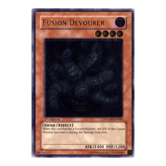 Fusion Devourer UTR (STON) #STON-EN020 Ultimate Rare (1st Edition Lightly Played) Strike of Neos YuGiOh: 2007