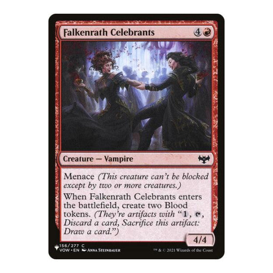 Falkenrath Celebrants (LIST) #156/277 Common (Lightly Played) The List Reprints Magic: The Gathering: 2026