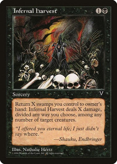 Infernal Harvest (VIS) #62 Common (Moderately Played) Visions Magic: The Gathering: 1997