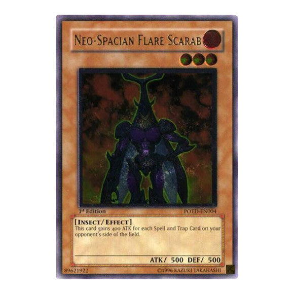 Neo Spacian Flare Scarab UTR (POTD) #POTD-EN004 Ultimate Rare (1st Edition Moderately Played) Power of the Duelist YuGiOh: 2006