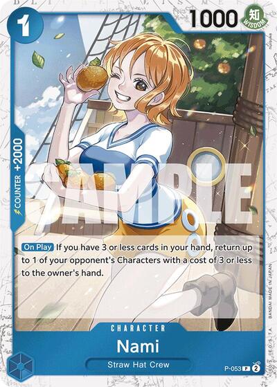 Nami P 053 Jolly Roger Foil (PRB-01) #P-053 PR (Foil Near Mint) Premium Booster -The Best- One Piece Card Game: 2024