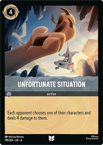 Unfortunate Situation (6) #199/204 Uncommon (Near Mint) Azurite Sea Disney Lorcana: 2024