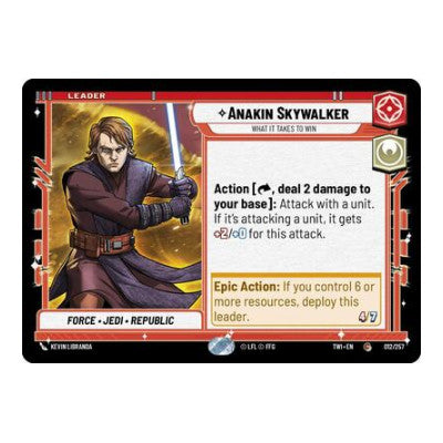 Anakin Skywalker - What it Takes to Win (TWI) #012/257 Common (Near Mint) Twilight of the Republic Star Wars: Unlimited: 2024