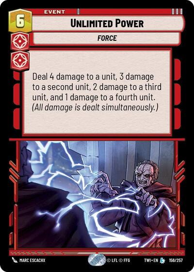 Unlimited Power (TWI) #156/257 Legendary (Near Mint) Twilight of the Republic Star Wars: Unlimited: 2024