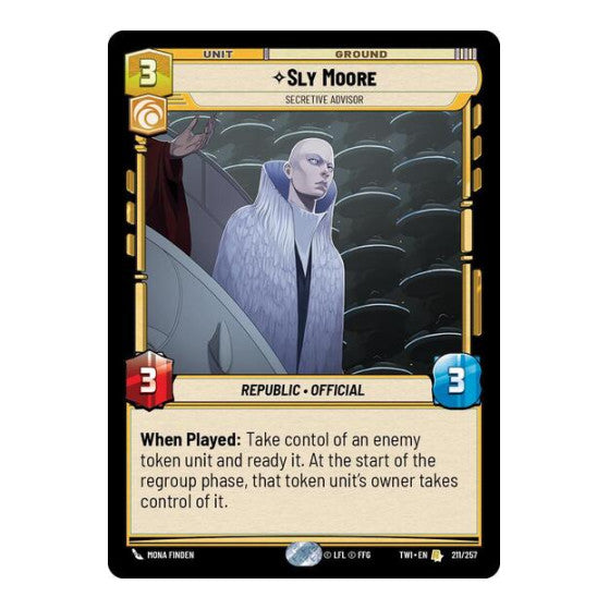 Sly Moore - Secretive Advisor (TWI) #211/257 Rare (Near Mint) Twilight of the Republic Star Wars: Unlimited: 2024