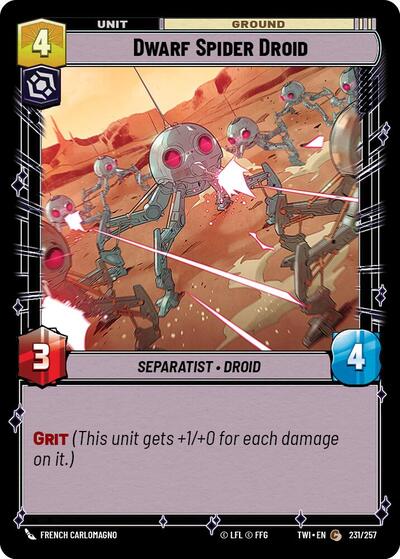 Dwarf Spider Droid (TWI) #231/257 Common (Near Mint) Twilight of the Republic Star Wars: Unlimited: 2024