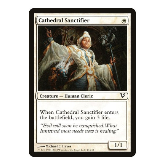 Cathedral Sanctifier (AVR) #11 Common (Lightly Played) Avacyn Restored Magic: The Gathering: 2012