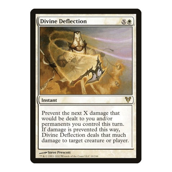 Divine Deflection (AVR) #18 Rare (Moderately Played) Avacyn Restored Magic: The Gathering: 2012