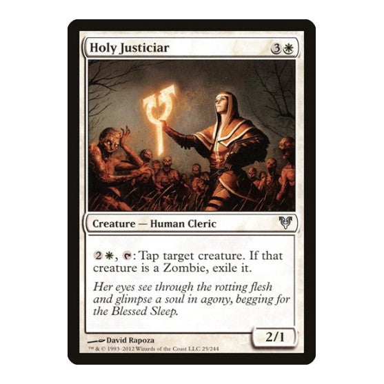 Holy Justiciar (AVR) #25 Uncommon (Foil Lightly Played) Avacyn Restored Magic: The Gathering: 2012