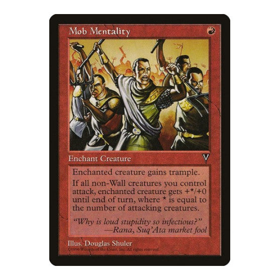 Mob Mentality (VIS) #88 Uncommon (Lightly Played) Visions Magic: The Gathering: 1997