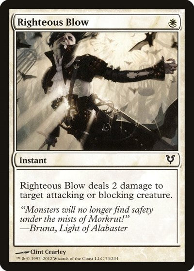 Righteous Blow (AVR) #34 Common Avacyn Restored Magic: 2012